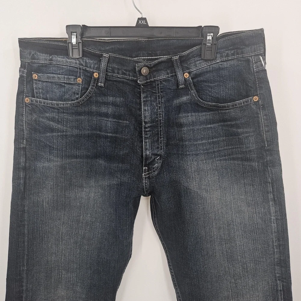 Levi's 505 Jeans Mens 36x30 Blue Dark Wash Straight Leg‎ Normcore Preppy Cowboy